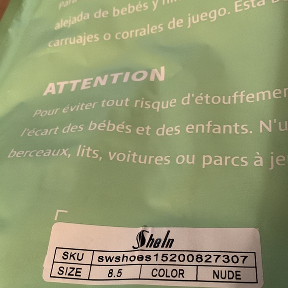 SHEIN SANDALS, BASKETWEAVE, FAUX LEATHER, SIZE 8-1/2” - Picture 5 of 8